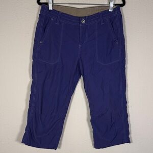 KÜHL Women's Kendra embroidered capri pants in purple size 10
